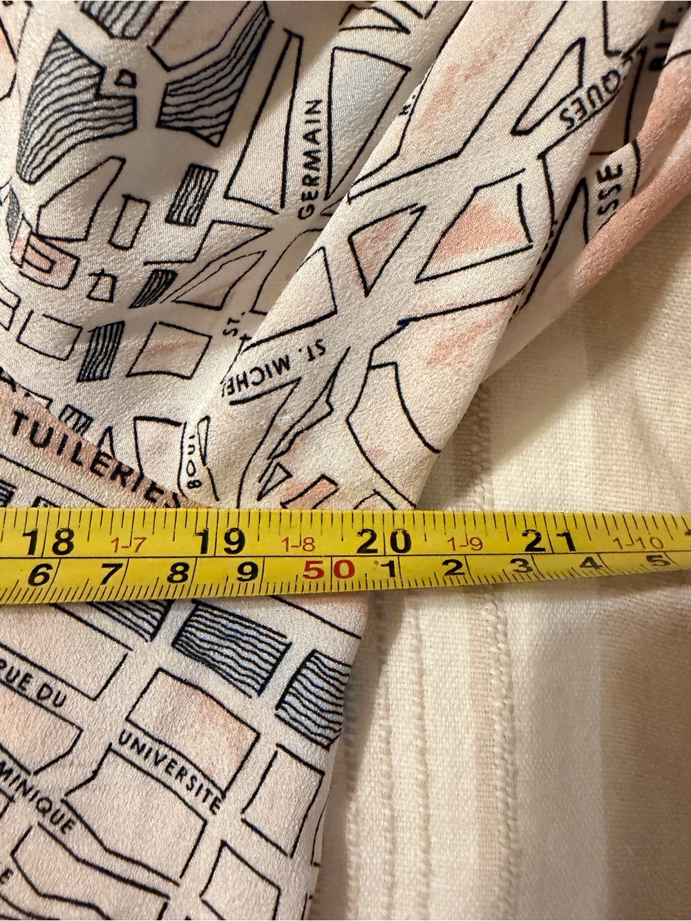 Karl Lagerfeld Paris Paris Map Print Blouse Size M - Picture 9 of 11